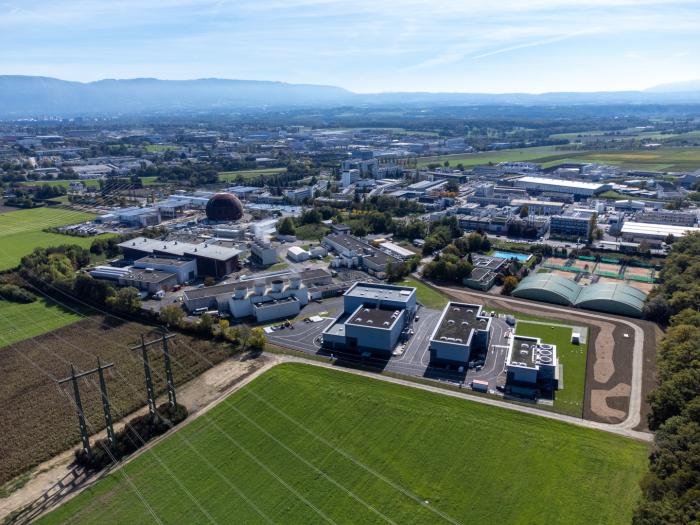 The new HL-LHC surface structures at Point 1. Credit: CERN/ CERN-PHOTO-202210-166-5