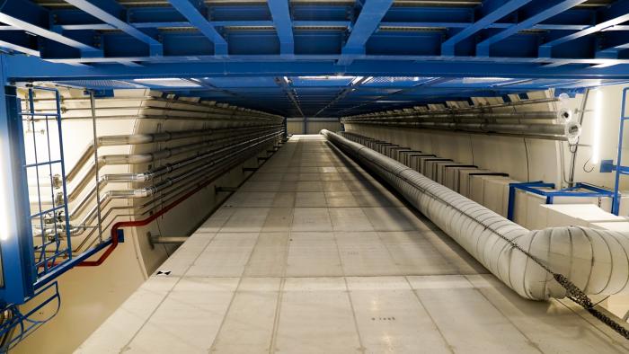 view looking up underground shaft